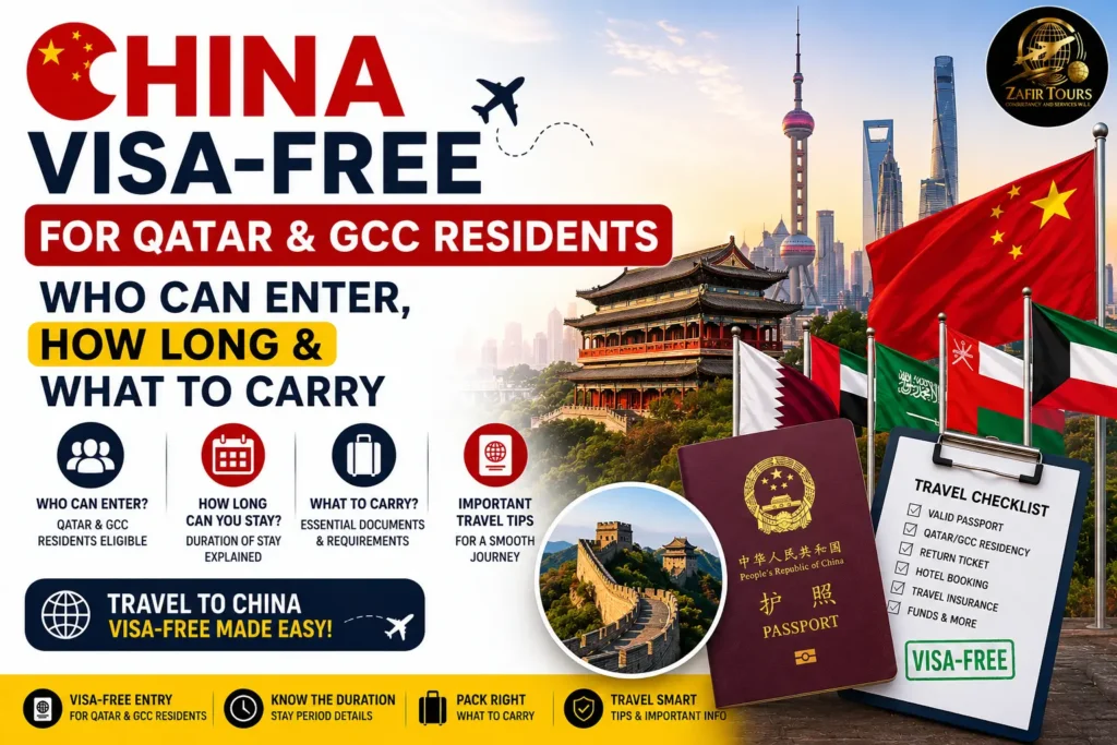 China Visa-Free for Qatar And GCC Residents Who Can Enter, How Long & What to Carry